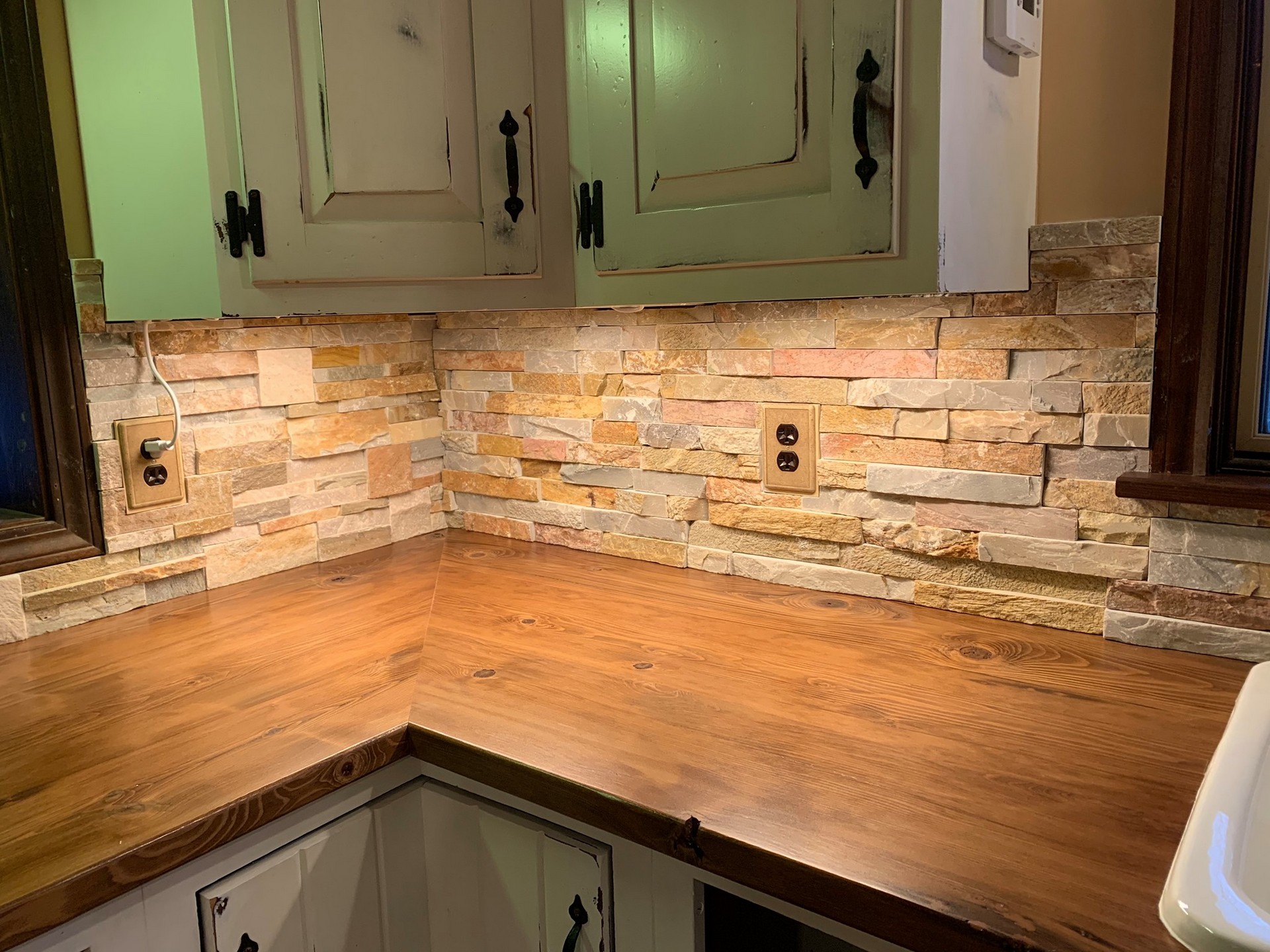 Reclaimed Barn Wood Countertop by Fournier Construction &amp; Excavation